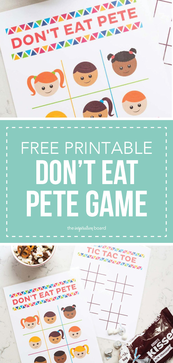 Free Printable Don't Eat Pete Game Vertical Collage
