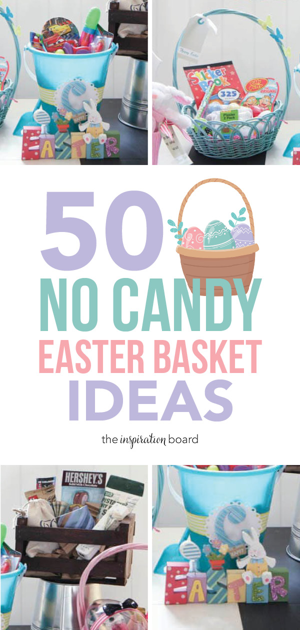 50 No Candy Easter Basket Ideas Vertical Collage