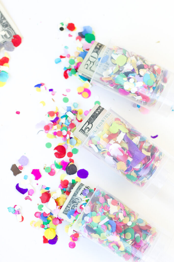 Confetti Poppers with Money
