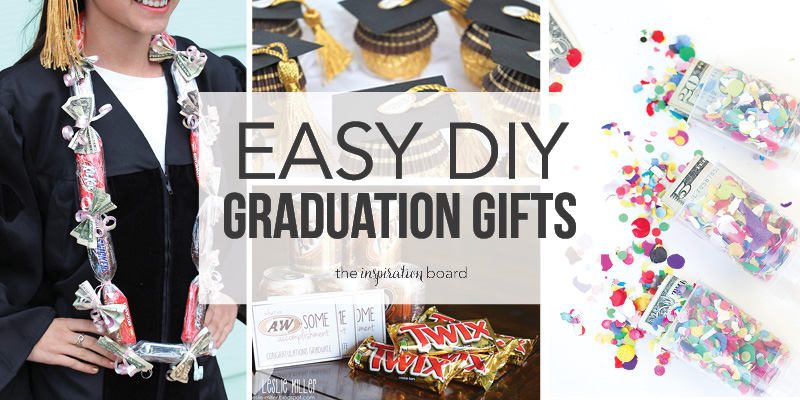 Easy DIY Graduation Gifts Horizontal Collage