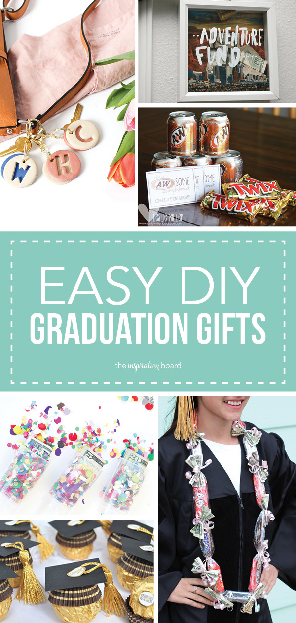 Easy DIY Graduation Gifts Vertical Collage