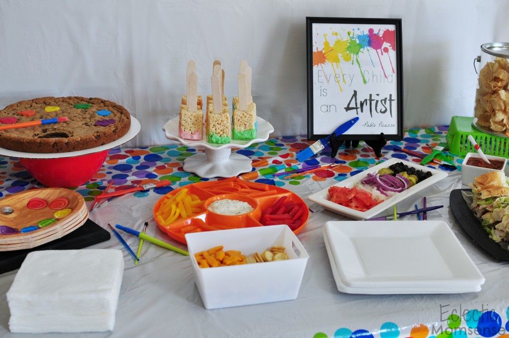 Colorful Art Boys Birthday Party