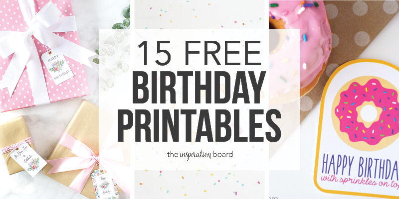 15 Free Birthday Printables Horizontal Collage