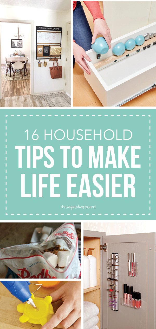 16 Household Tips to Make Life Easier Vertical Collage
