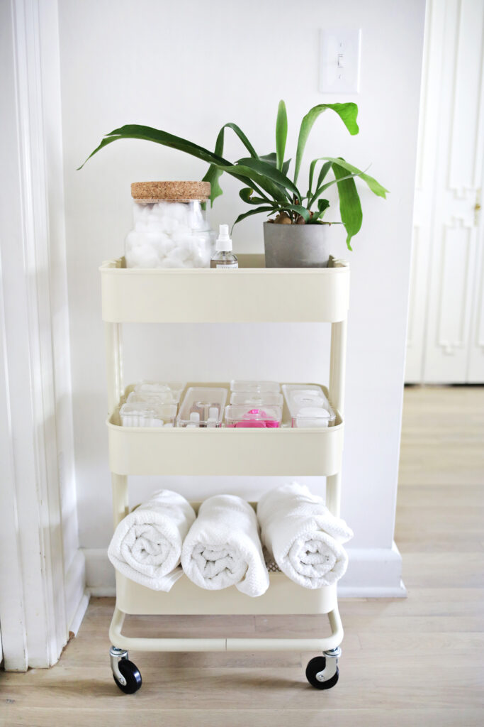 Bathroom Organization Rolling Cart