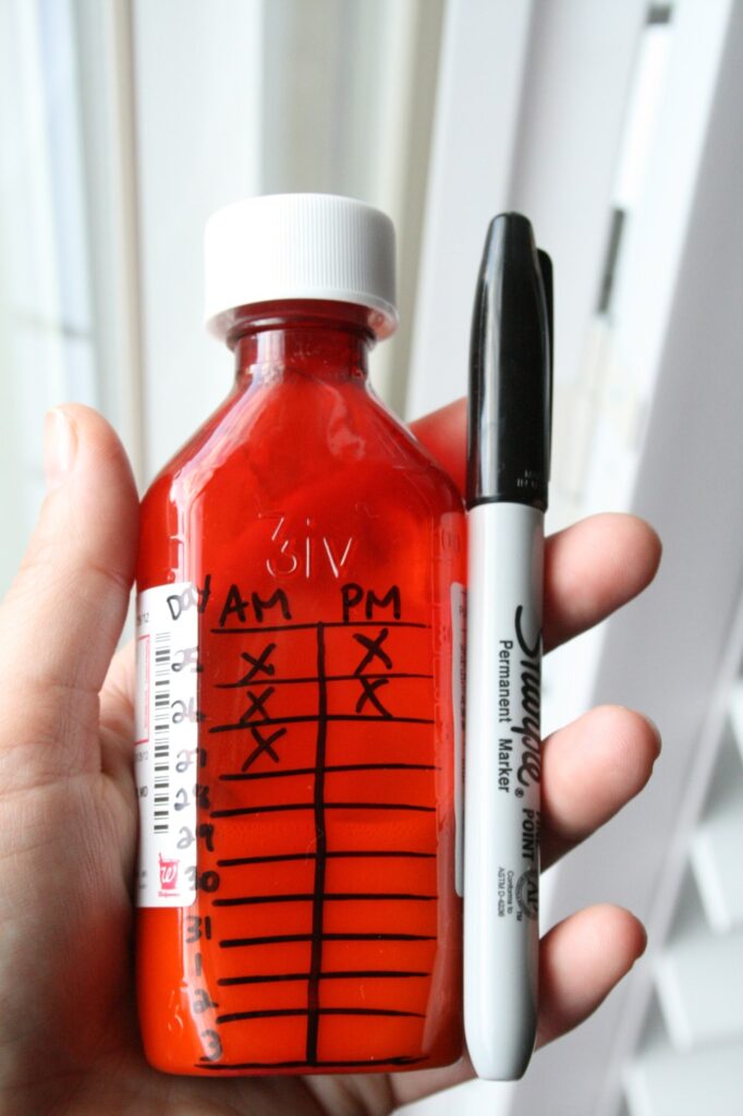 Sharpie on Medicine Bottle