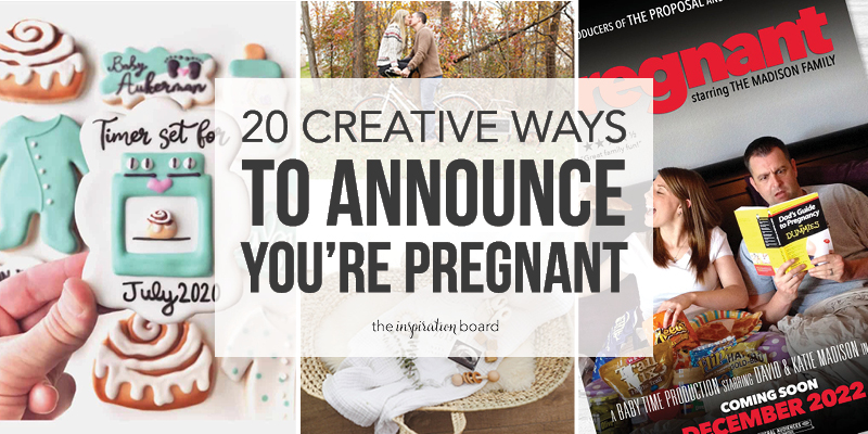 20 Creative Ways to Announce You're Pregnant Horizontal Collage
