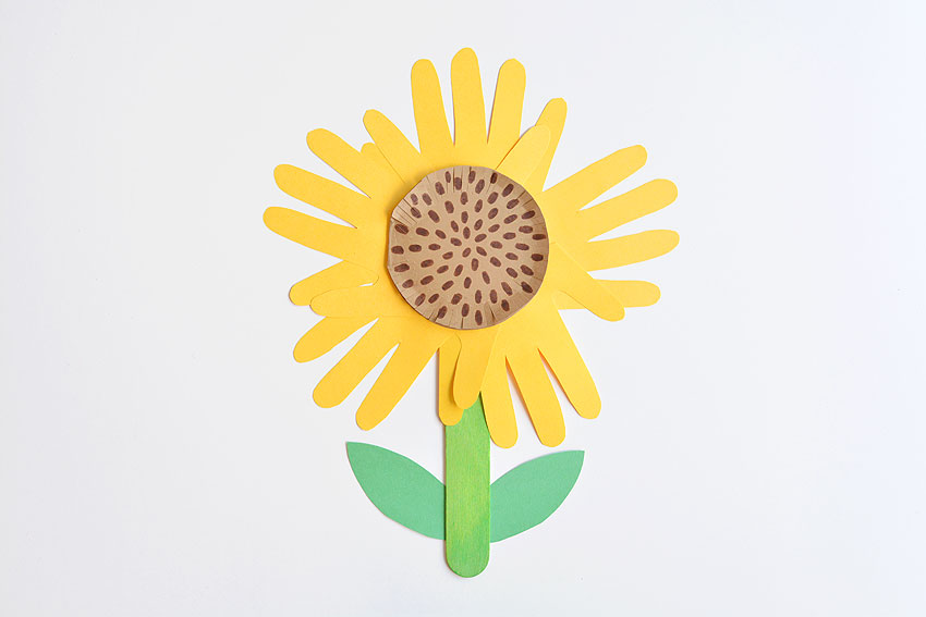 Sunflower Hand Print Craft for Kids