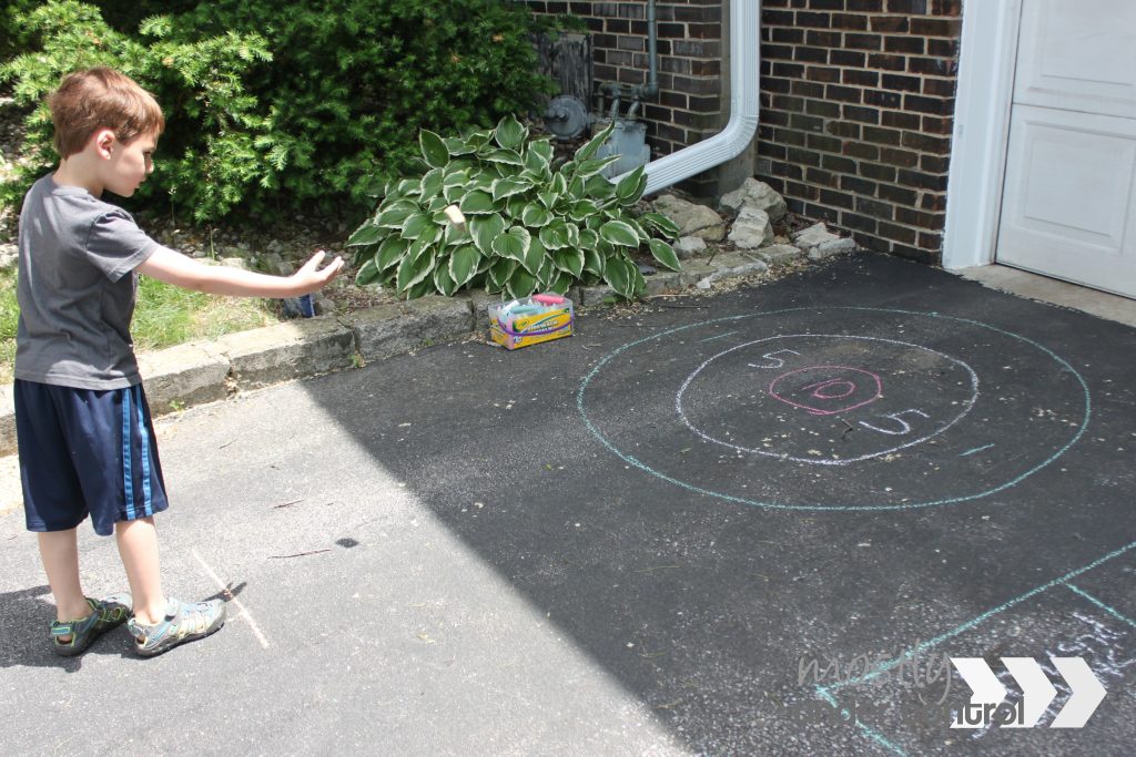 Bean Bag Toss Chalk Game