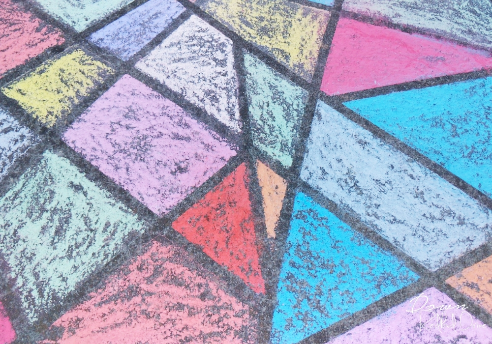 Mosaic Sidewalk Chalk Design