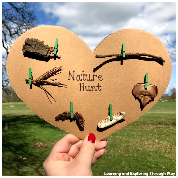 Nature Scavenger Hunt Heart Craft