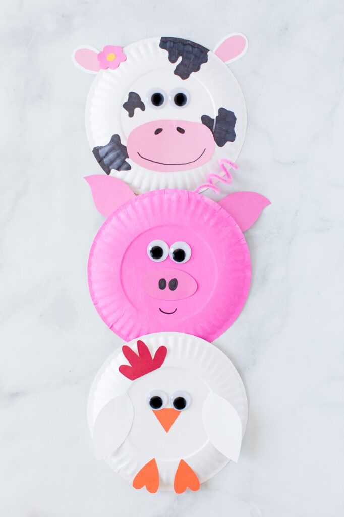 Paper Plate Farm Animals