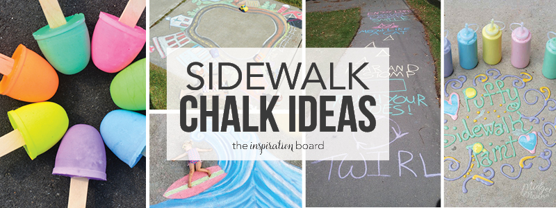 Sidewalk Chalk Ideas Horizontal Collage