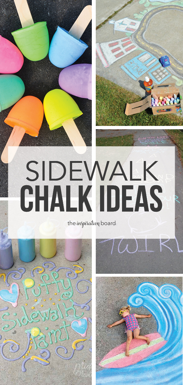 Sidewalk Chalk Ideas Vertical Collage