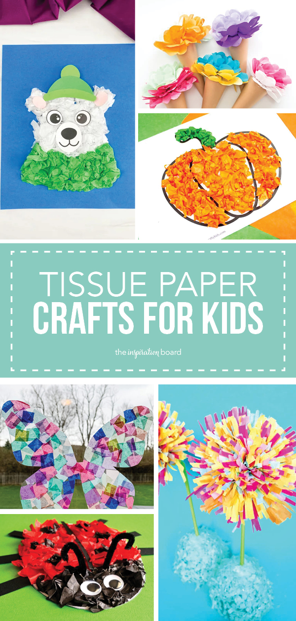 Tissue Paper Craft Vertical Collage