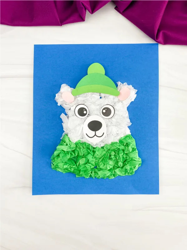 Polar Bear Tissue Paper Craft
