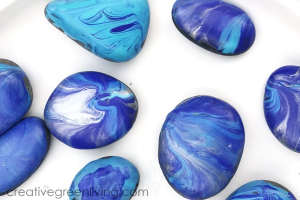 Painted Rock Ideas- Marble