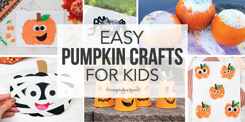 Easy Pumpkin Crafts for Kids Horizontal Collage