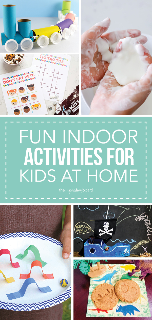 Fun Indoor Activities for Kids at Home Vertical collage