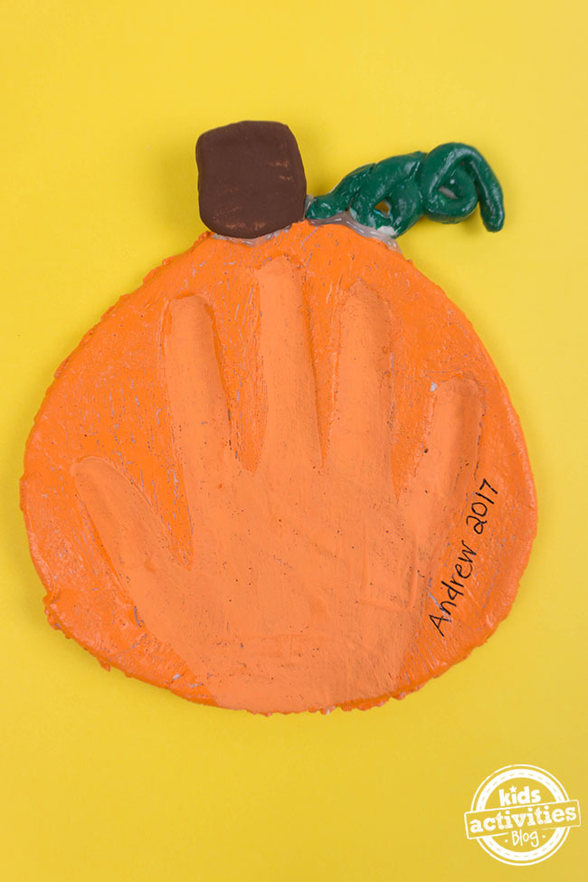 Pumpkin Handprint Craft