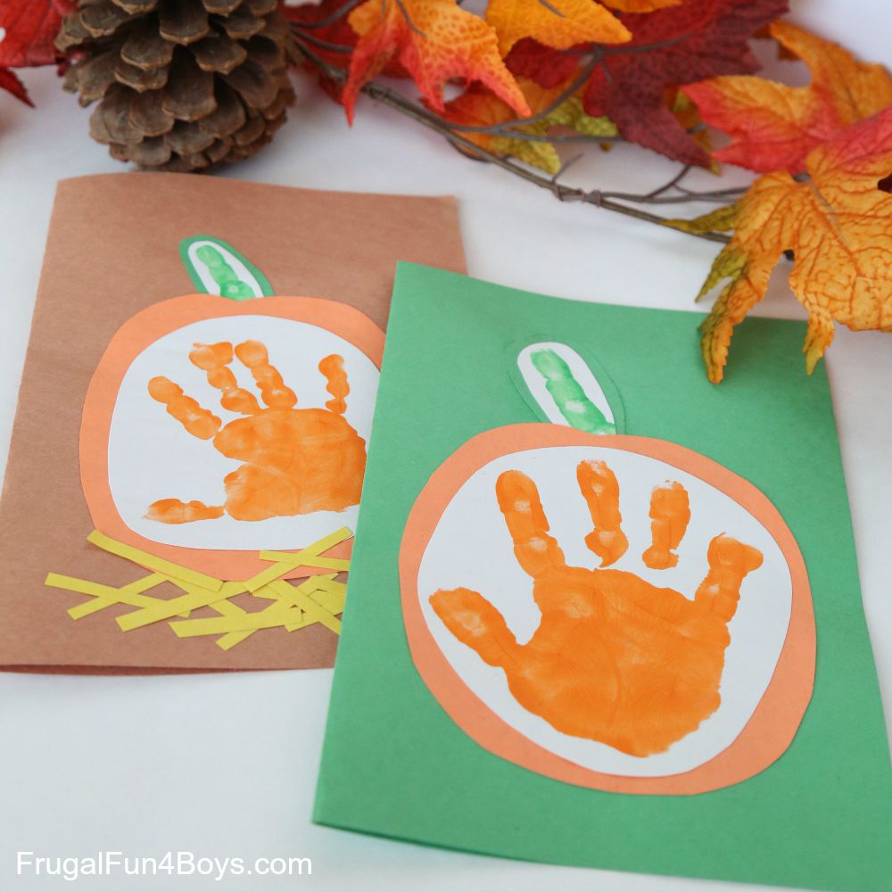 Pumpkin Handprint Card
