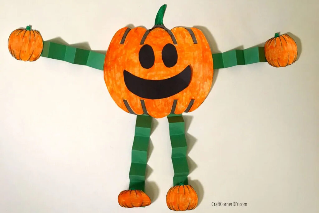 Torn Paper Pumpkin Craft {Free Printable}