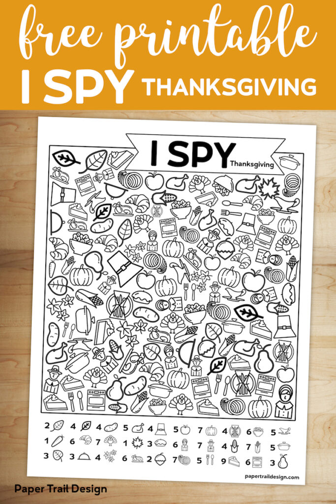 Thanksgiving I Spy Printable
