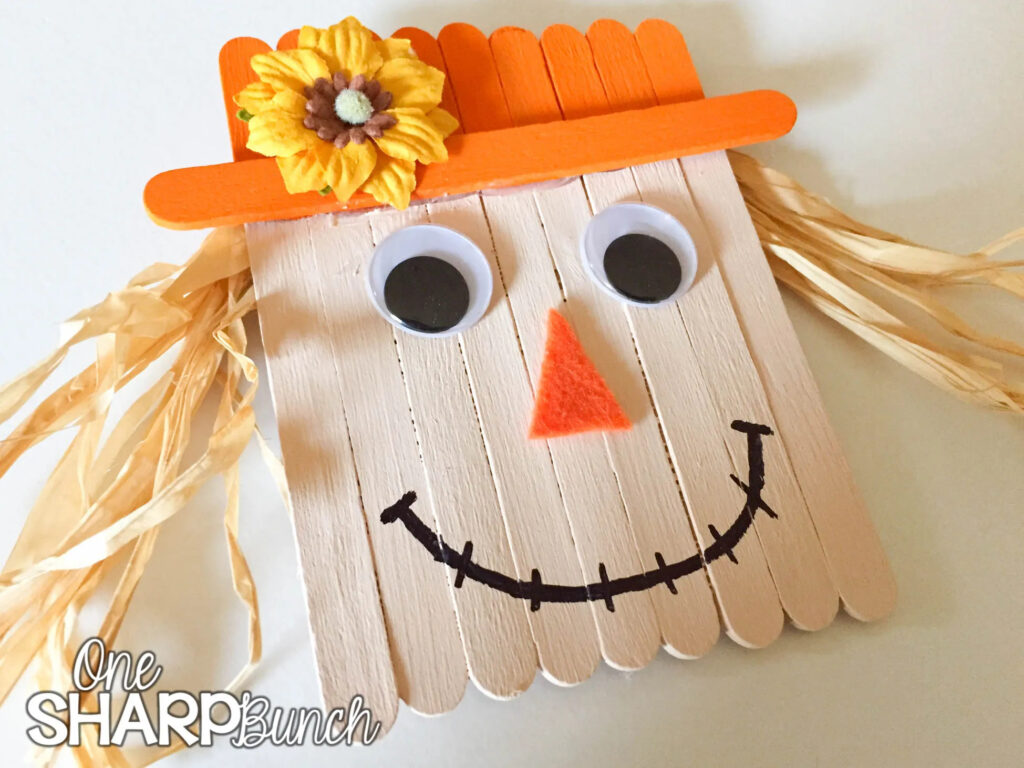 Popsicle Stick Fall Scarecrow