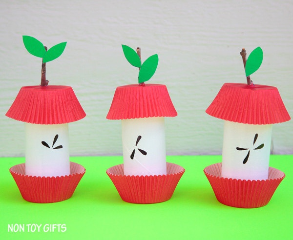 Paper Roll Apple Core Crafts