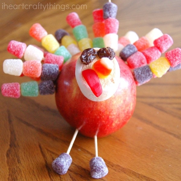 Apple turkey candy snack