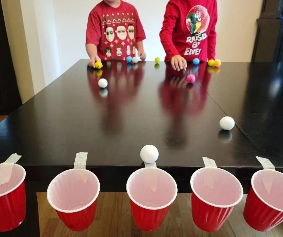 Christmas Cup Drop Game Part 1 #game #Holidays #christmasgames #christ