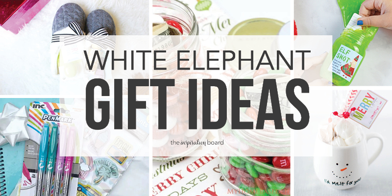 White Elephant Gift Ideas Horizontal Collage