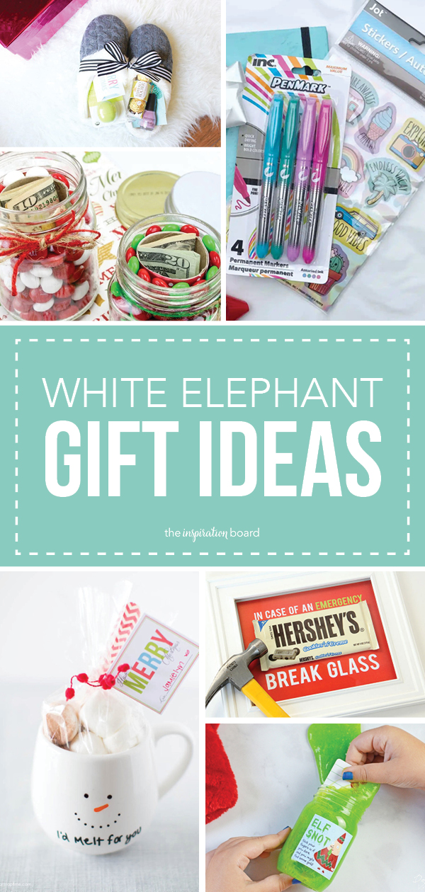 White Elephant Gift Ideas vertical Collage