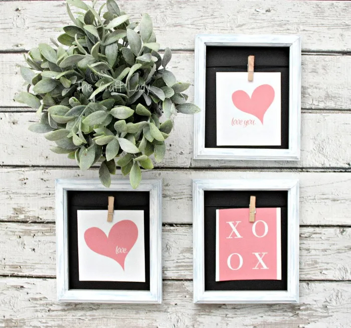 DIY Dollar Store Valentine Frames