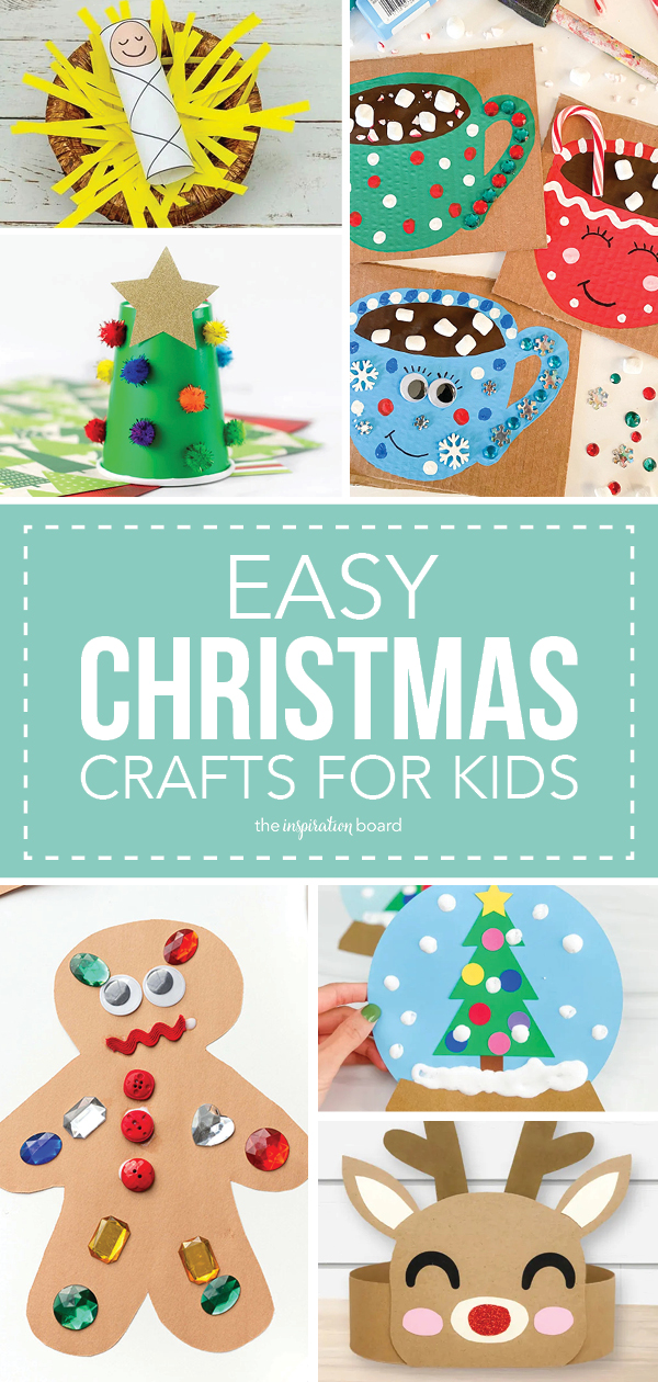 Easy Christmas Crafts for Kids Vertical Collage