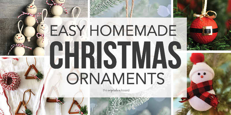 Easy Homemade Christmas Ornaments Horizontal Collage