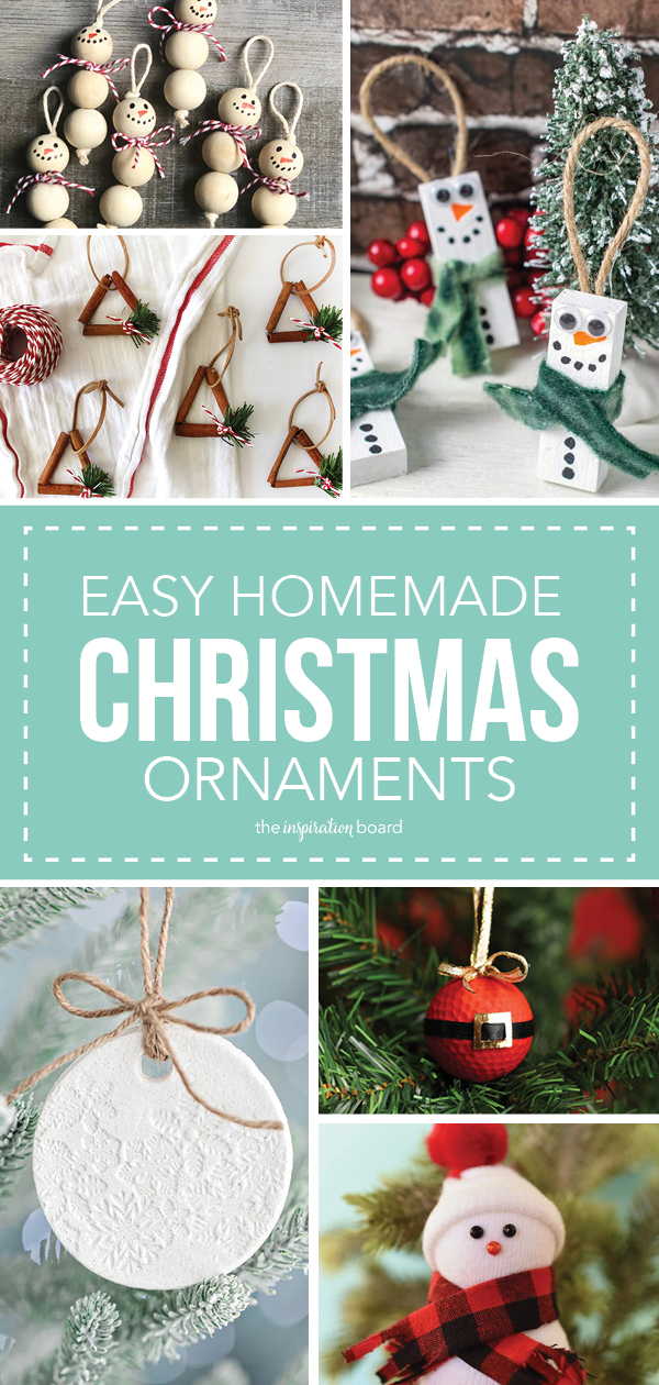 Easy Homemade Christmas Ornaments Vertical Collage