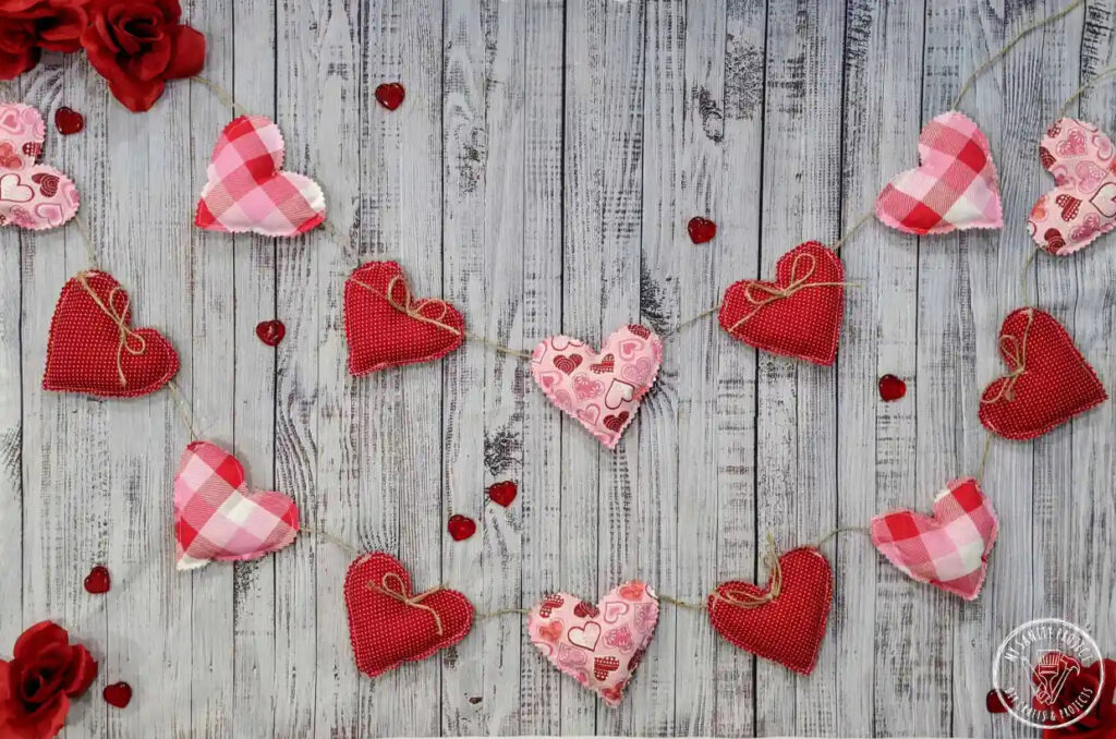 Valentines Day Heart Garland with Twine