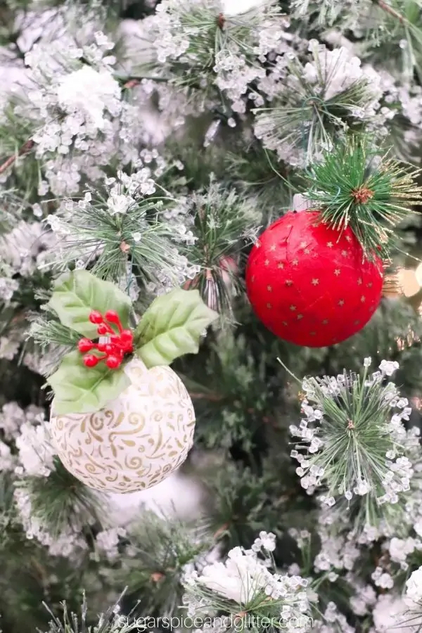 DIY Decoupage Christmas Ornaments