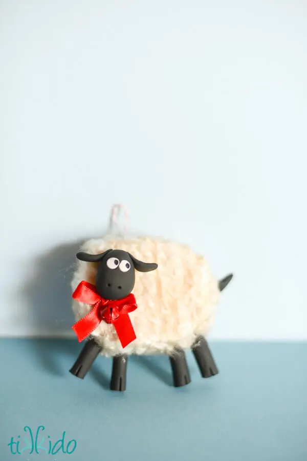DIY Sheep Christmas Ornament