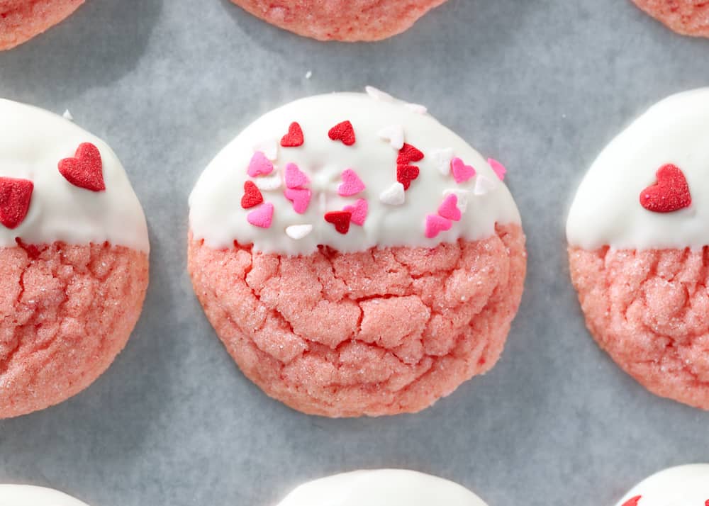 Strawberry Cake Mix Cookies