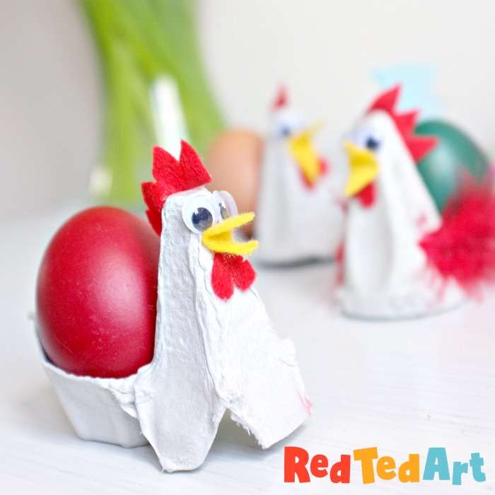 Chicken Egg Cartons- Easy Easter Craft for Kids