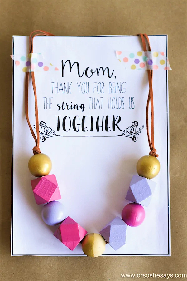 Mother's Day Necklace & Printable