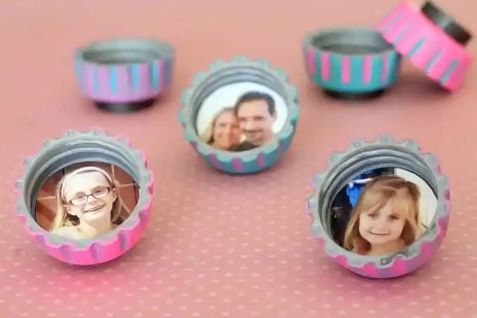 Bottle Cap Magnets- Mother's Day Craft