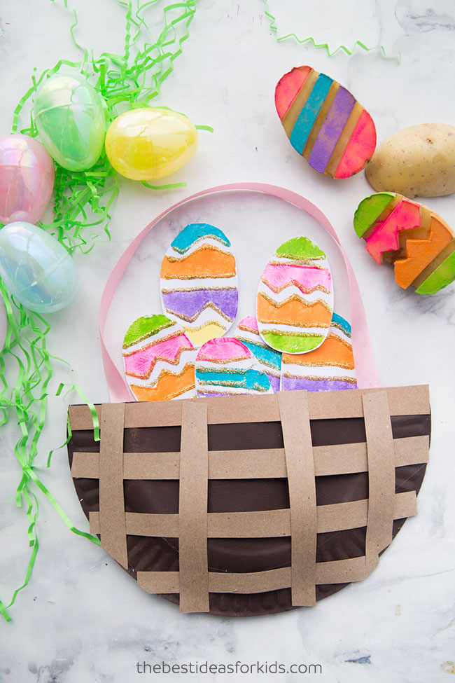 Potato Easter Egg painting- Easter Craft for Kids