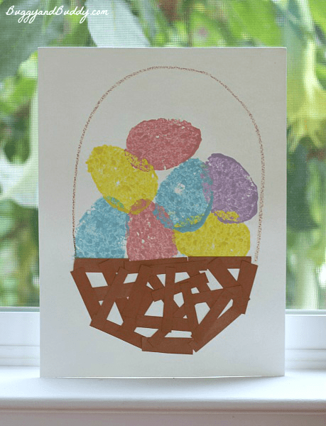 Sponge Painted Easter Craft for Kids